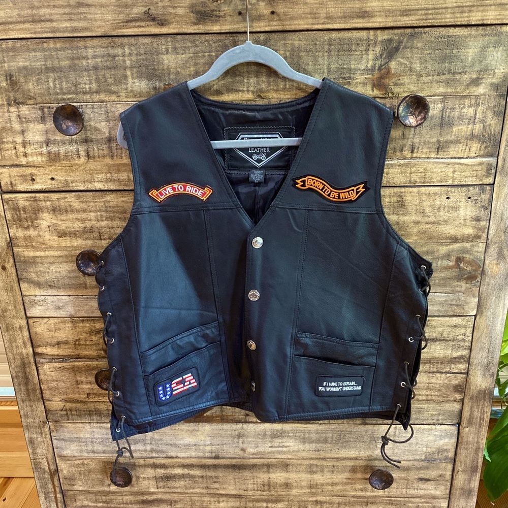 Diamond Plate‎ Leather Vest